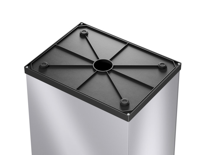 פח אשפה כסוף מלבני Big-Box L – תמונה 4
