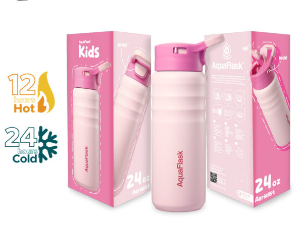 בקבוק שתייה שומר קור וחום Kids Straw Sip נפח 710 מייל
